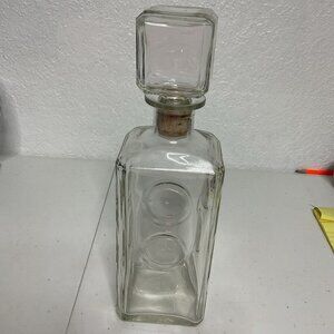 Vintage 1960s I. W Harper Glass Whiskey Bourbon Decanter Bottle D-9 Collectible